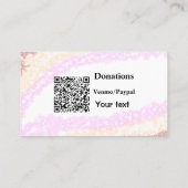 Eenvoudig minimaal streepjescode donaties venmo pa visitekaartje (Achterkant)