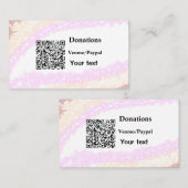 Eenvoudig minimaal streepjescode donaties venmo pa visitekaartje (Voorkant / Achterkant)