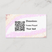Eenvoudig minimaal streepjescode donaties venmo pa visitekaartje (Voorkant)