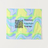 Eenvoudig minimaal streepjescode donaties venmo pa wandkleed (Voorkant (horizontaal))