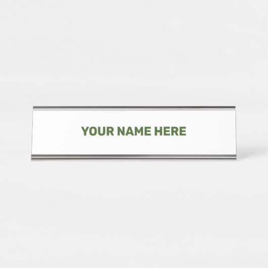 EENVOUDIG MINIMAAL TEKSTSTIJL DEUR-SIGN BUREAU NAAMBORDJE (Voorkant)