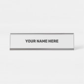 EENVOUDIG MINIMAAL TEKSTSTIJL DEUR-SIGN BUREAU NAAMBORDJE (Voorkant)