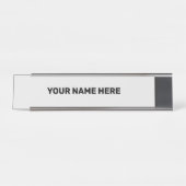 EENVOUDIG MINIMAAL TEKSTSTIJL DEUR-SIGN BUREAU NAAMBORDJE (Voorkant)