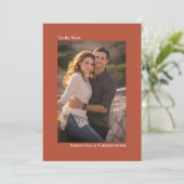 Eenvoudig minimaal terracotta - Verticale foto-bru Kaart (Staand voorkant)