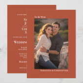 Eenvoudig minimaal terracotta - Verticale foto-bru Kaart (Voorkant / Achterkant)