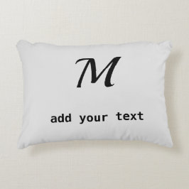 eenvoudig minimaal toevoegen foto van jouw tekst m accent kussen