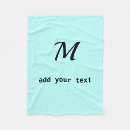 eenvoudig minimaal toevoegen jouw tekst monogram f fleece deken