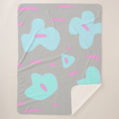 eenvoudig minimaal toevoegen jouw tekst monogram n sherpa deken (Voorkant)