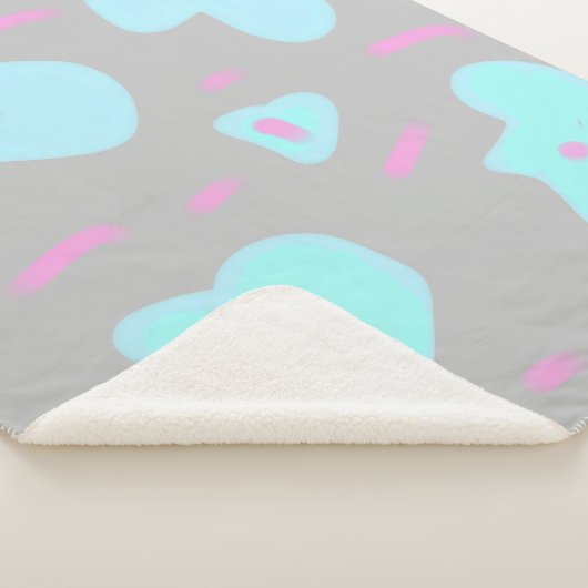 eenvoudig minimaal toevoegen jouw tekst monogram n sherpa deken (3/4)