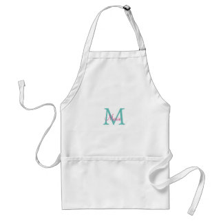 eenvoudig minimaal toevoegen naam monogram groen r standaard schort