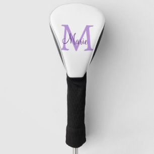 eenvoudig minimaal toevoegen naam monogram roze    golfheadcover
