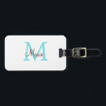 eenvoudig minimaal toevoegen naam monogram roze ro bagagelabel<br><div class="desc">mooi design</div>