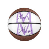 eenvoudig minimaal toevoegen naam monogram roze ro basketbal (Voorkant)