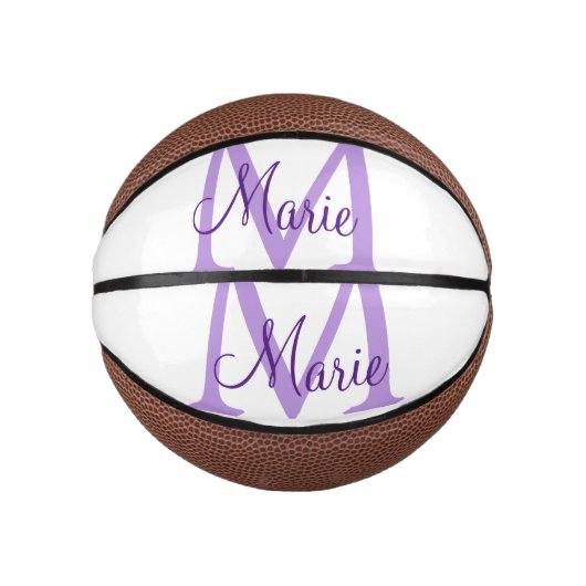 eenvoudig minimaal toevoegen naam monogram roze ro basketbal (Voorkant)