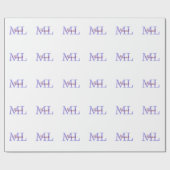 eenvoudig minimaal toevoegen naam monogram roze ro cadeaupapier (Vlak)