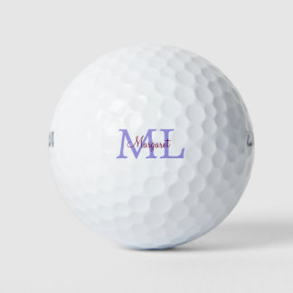 eenvoudig minimaal toevoegen naam monogram roze ro golfballen