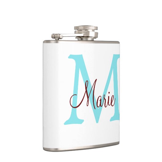 eenvoudig minimaal toevoegen naam monogram roze ro heupfles (Rechts)