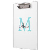 eenvoudig minimaal toevoegen naam monogram roze ro klembord (Links)