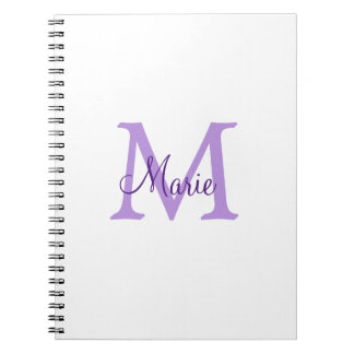 eenvoudig minimaal toevoegen naam monogram roze ro notitieboek