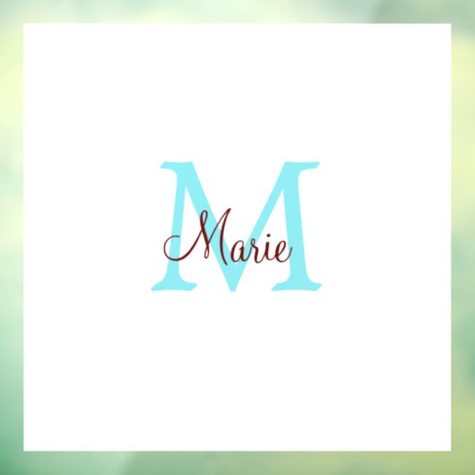 eenvoudig minimaal toevoegen naam monogram roze ro raamsticker (Vel 3)