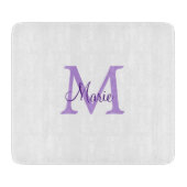 eenvoudig minimaal toevoegen naam monogram roze ro snijplank (Voorkant)