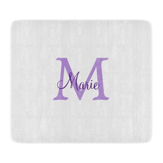 eenvoudig minimaal toevoegen naam monogram roze ro snijplank (Voorkant)