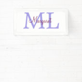 eenvoudig minimaal toevoegen naam monogram roze ro spandoek (Insitu)