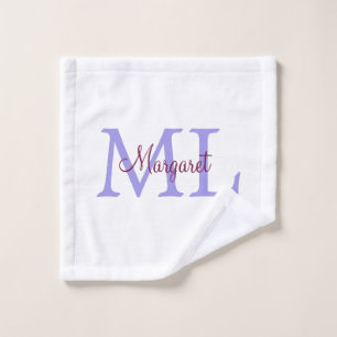 eenvoudig minimaal toevoegen naam monogram roze ro washandje