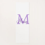 eenvoudig minimaal toevoegen naam monogram roze ro yogamat (Achterkant)