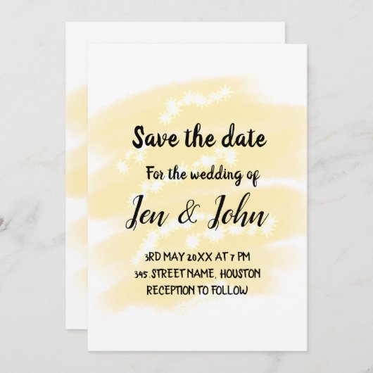 Eenvoudig minimaal toevoegen naam plaats datum ops kaart (Voorkant / Achterkant)