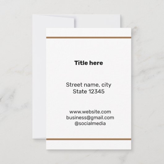 EENVOUDIG MINIMAAL TOEVOEGEN UW LOGO-DOUANESTEKST (Achterkant)