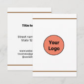 EENVOUDIG MINIMAAL TOEVOEGEN UW LOGO-DOUANESTEKST (Voorkant / Achterkant)