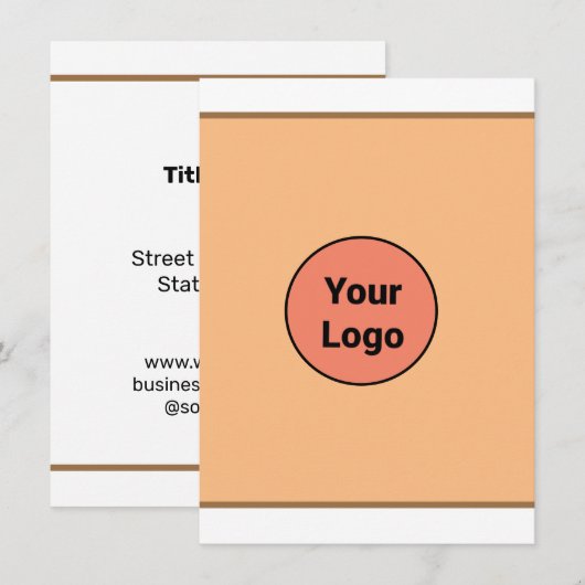 EENVOUDIG MINIMAAL TOEVOEGEN UW LOGO-DOUANESTEKST BEDANKKAART (Voorkant / Achterkant)