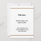 EENVOUDIG MINIMAAL TOEVOEGEN UW LOGO-DOUANESTEKST BEDANKKAART (Achterkant)