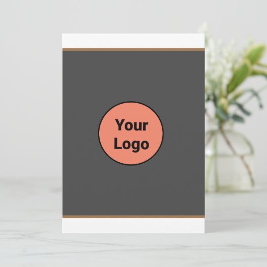 EENVOUDIG MINIMAAL TOEVOEGEN UW LOGO-DOUANESTEKST BEDANKKAART (Staand voorkant)
