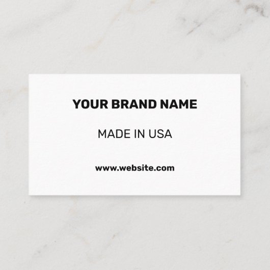 EENVOUDIG MINIMAAL TOEVOEGEN UW LOGO-DOUANESTEKST  CONTACTKAARTJE (Achterkant)