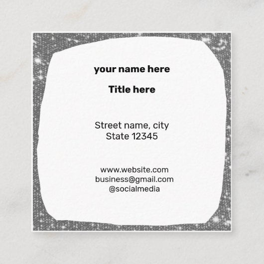 EENVOUDIG MINIMAAL TOEVOEGEN UW LOGO-DOUANESTEKST  CONTACTKAARTJE (Achterkant)