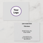 EENVOUDIG MINIMAAL TOEVOEGEN UW LOGO-DOUANESTEKST  CONTACTKAARTJE (Voorkant / Achterkant)