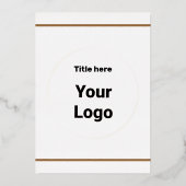 EENVOUDIG MINIMAAL TOEVOEGEN UW LOGO-DOUANESTEKST  FOLIE FEESTDAGENKAART (Voorkant)