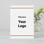 EENVOUDIG MINIMAAL TOEVOEGEN UW LOGO-DOUANESTEKST  FOLIE FEESTDAGENKAART (Staand Voorkant)