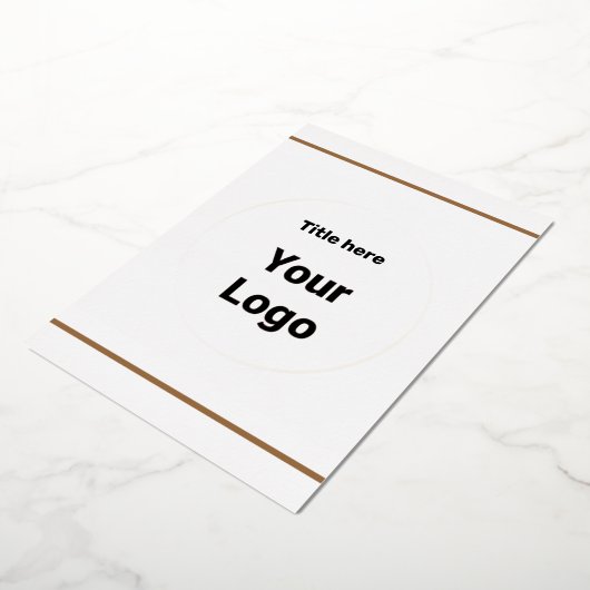 EENVOUDIG MINIMAAL TOEVOEGEN UW LOGO-DOUANESTEKST  FOLIE FEESTDAGENKAART (Gedraaid)