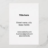 EENVOUDIG MINIMAAL TOEVOEGEN UW LOGO-DOUANESTEKST  FOLIE FEESTDAGENKAART (Achterkant)