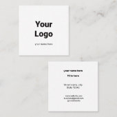 EENVOUDIG MINIMAAL TOEVOEGEN UW LOGO-DOUANESTEKST  VIERKANTE VISITEKAARTJE (Voorkant / Achterkant)