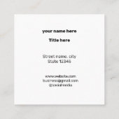 EENVOUDIG MINIMAAL TOEVOEGEN UW LOGO-DOUANESTEKST  VIERKANTE VISITEKAARTJE (Achterkant)