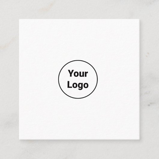 EENVOUDIG MINIMAAL TOEVOEGEN UW LOGO-DOUANESTEKST  VIERKANTE VISITEKAARTJE (Voorkant)