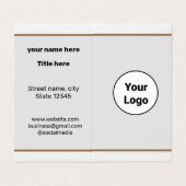 EENVOUDIG MINIMAAL TOEVOEGEN UW LOGO-DOUANESTEKST  VISITEKAARTJE (Buitenkant ongevouwen)