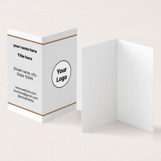 EENVOUDIG MINIMAAL TOEVOEGEN UW LOGO-DOUANESTEKST  VISITEKAARTJE (Binnen en buitenkant)