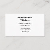 EENVOUDIG MINIMAAL TOEVOEGEN UW LOGO-DOUANESTEKST  VISITEKAARTJE (Achterkant)