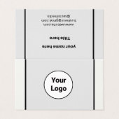 EENVOUDIG MINIMAAL TOEVOEGEN UW LOGO-DOUANESTEKST  VISITEKAARTJE (Buitenkant ongevouwen)