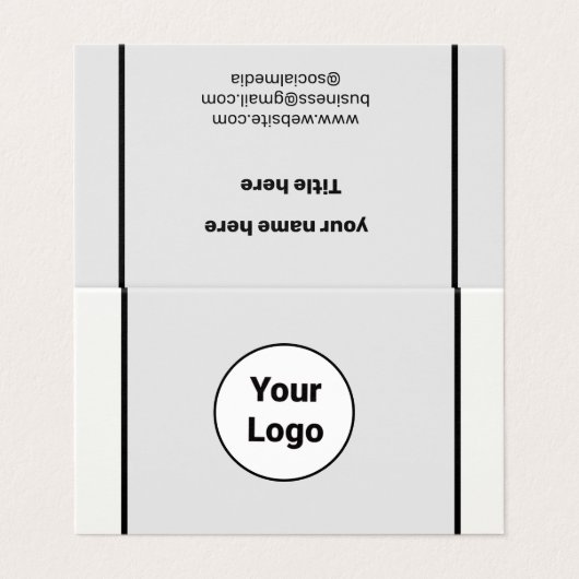 EENVOUDIG MINIMAAL TOEVOEGEN UW LOGO-DOUANESTEKST  VISITEKAARTJE (Buitenkant ongevouwen)